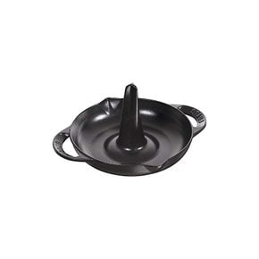 staub 스토우브 치킨 로스터 24cm 블랙 호로우 주물 오븐디쉬 로스트 그릴