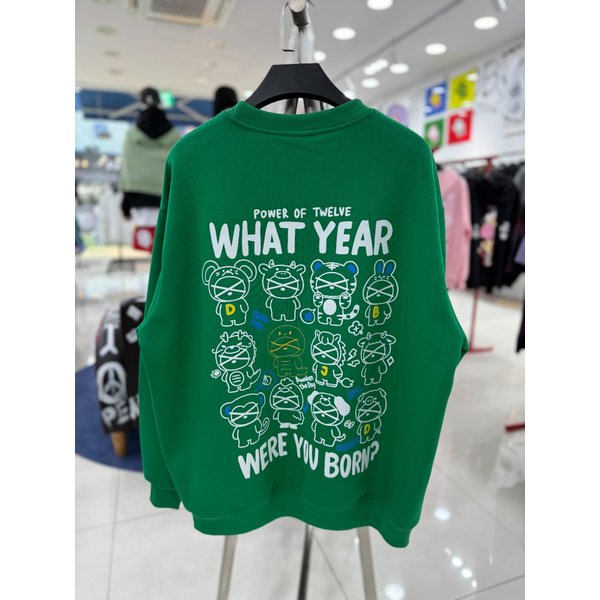 [여주점] 기모 ,캐릭터 맨투맨 , 남여공용,그린JGZZ22B25