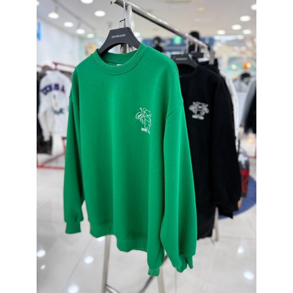 [여주점] 기모 ,캐릭터 맨투맨 , 남여공용,그린JGZZ22B25