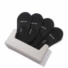 black solid hidden socks 4set_CALAX24401BKX