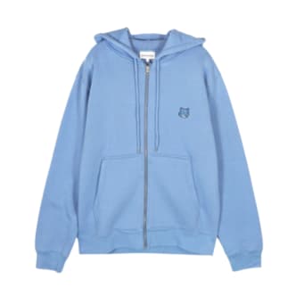 메종키츠네 볼드 폭스헤드 후드 집업 hampton blue MM00714KM0307 P428