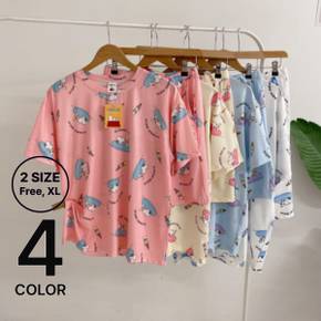 /  2사이즈  쿨하이 여름 매쉬 상하복 잠옷 세트(4color)