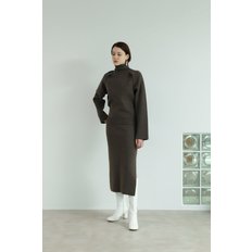 라벨르 Knit Skirt - BROWN