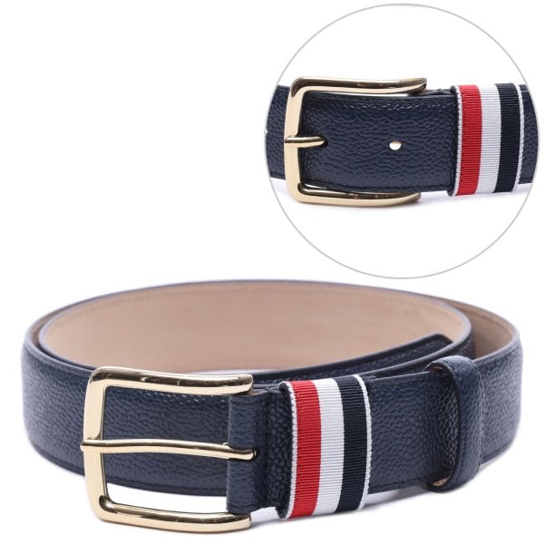 [부산점] 26SS 남성 페블 그레인 스트라이프 루프 벨트 (MCX039A 00198 415 26S)
