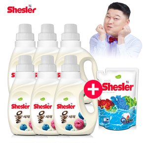 강호동의 쉬슬러 액상 세제 울전용 650ml 6개+세제리필 500ml 1개