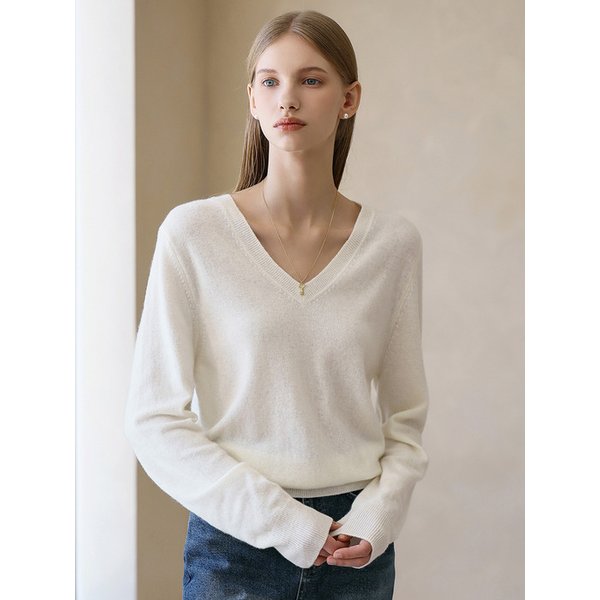 V넥 캐시미어 울 니트_6color