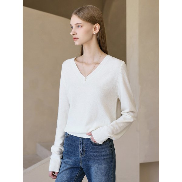 V넥 캐시미어 울 니트_6color