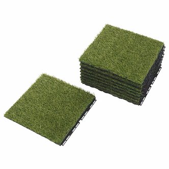 이케아 SSG_룬넨 조립마루 9P  인조잔디 30x30x2cm 합성고무 폴리프로필렌