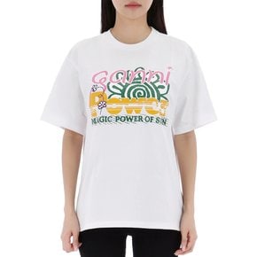국내배송 24SS 가니 멀티 플라워 여성 오가닉 티셔츠 T3790 151