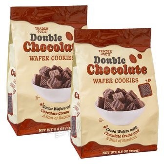  [1+1]트레이더조 더블 초콜릿 웨이퍼 쿠키 250g TRADER JOE`S DOUBLE CHOCOLATE WAFER COOKIES