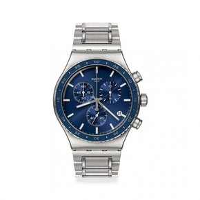 [견본] 시계 Swatch COBALT LAGOON New Irony Chrono YVS496G 남성 회색