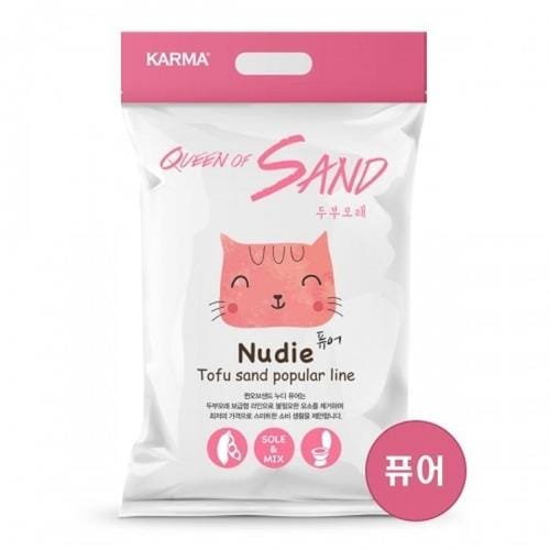 퀸오브샌드 누디 고양이 두부 퓨어 모래 3kg 6개(1)