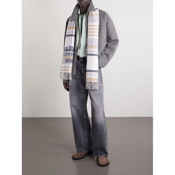 1996 프린지 체크 울 스카프 46376663162969844