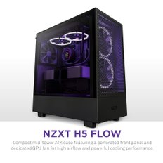 NZXT H5 플로우 미드 타워 PC 케이스 검정 CC-H51FB-01 CS8549 검정