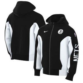 [해외] 992230 나이키 NBA 브루클린 네츠 Nike 2023/24 Authentic Showtime FullZip Hoodie Blac