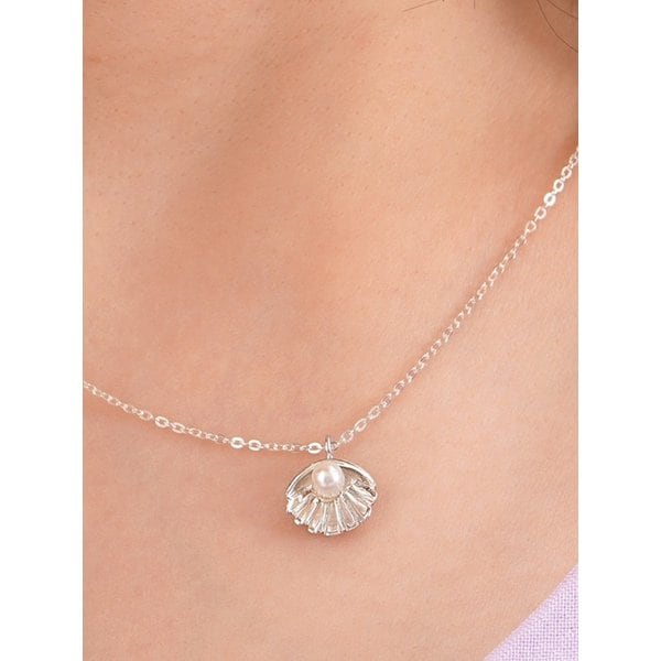 925silver Love tear shell Necklace