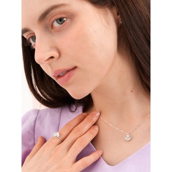 925silver Love tear shell Necklace
