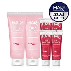 쉬즈 여성 탈모샴푸 100ml 4개 + 쉬즈 여성 탈모 두피팩 210ml 2개