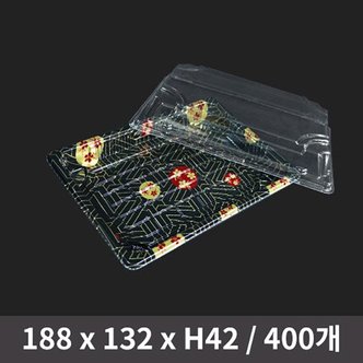  일회용 식품포장 초밥용기 WL-05 벚꽃 세트 1박스(400개)