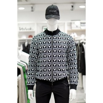 볼빅 [여주점] 골프웨어 남성 골프 LAB 전판 패턴 풀집업 미드레이어 점퍼 TM971