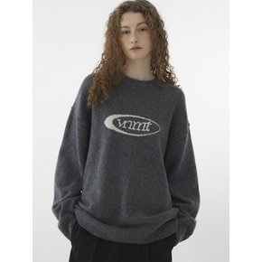 Sport logo jacquard knit_charcoal