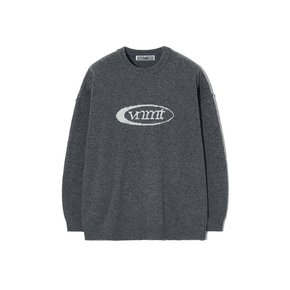 Sport logo jacquard knit_charcoal