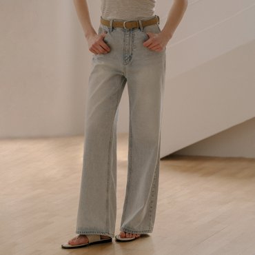노운베러 Loose fit snow denim pants KNSS04PT03_Light Blue