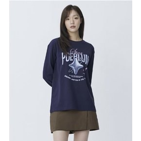 레터링 프린트 긴팔 티셔츠 (PR3CL901)