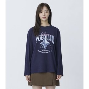 레터링 프린트 긴팔 티셔츠 (PR3CL901)