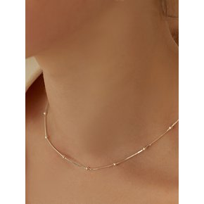 [연말 스페셜 6mm+10mm 진주귀걸이 증정][925 silver] Shining point ball necklace