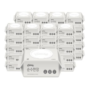 크리넥스 순수 한장 물티슈 캡형 100매 40팩