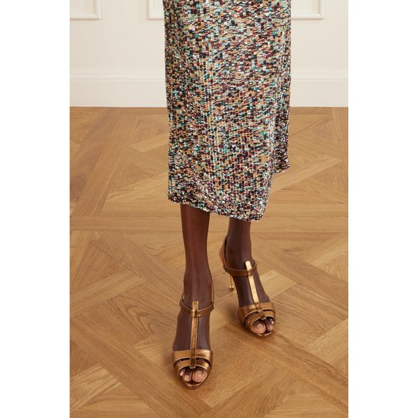 레타우스 70 브론즈 메탈릭 가죽 샌들 46376663162937475