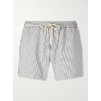 올레바브라운 잭 스트레이트 레그 미드 렝스 스트라이프 시어서커 스윔 쇼츠 46376663163008207