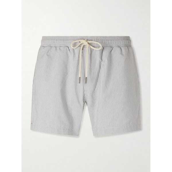 잭 스트레이트 레그 미드 렝스 스트라이프 시어서커 스윔 쇼츠 46376663163008207