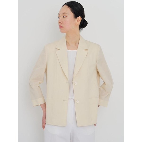 Soft cream half-lined jacket