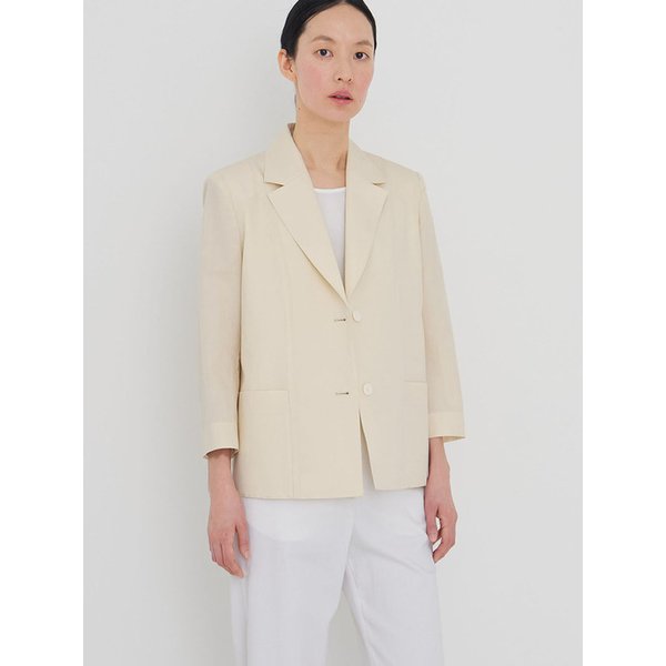 Soft cream half-lined jacket