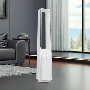 (S) 미디어 BLDC 날개없는선풍기 MBF-100W/송풍거리8M 리모컨 저소음 타워형 가정용 사무실 카페