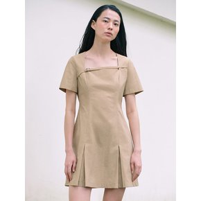 Strap Detail Mini Dress  Beige (KE4571M07A)