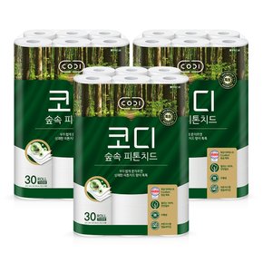 [SSG]코디 숲속 피톤치드 30m*30롤 3팩(총90롤,천연펄프, 무료배송)