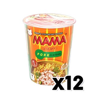  마마컵 포크플레이버 수입컵라면 70g x 12개