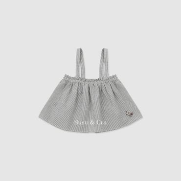 슈슈앤크라 mini 라트비아 S/T 에이프런 블라우스 ㅡ 네이비