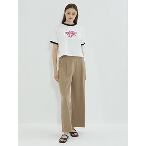 Cool Wide Banding Slacks Brown