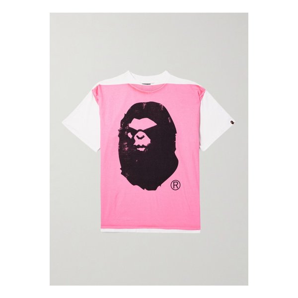 베이프® 제뉴인 노웨어 저니 프린트 코튼 저지 티셔츠 화이트 46376663162875668