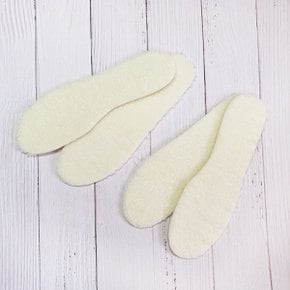 인조 양털뽀글이깔창 2켤레 남녀공용 양모 보온깔창