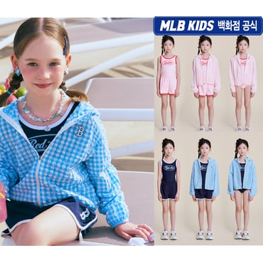 MLB키즈 (백화점공식) 바시티 여아 3PCS 수영복 세트 (2color) 7FSWV3153