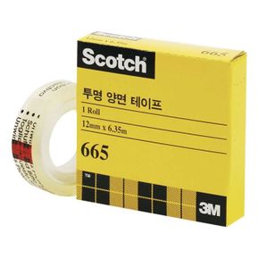 양면 테이프 리필 접착 사무용 필기구 3M 12mmx6.35M X ( 2매입 )