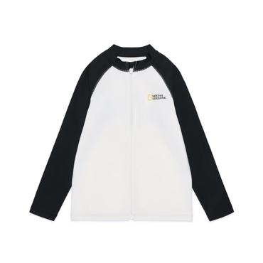 내셔널지오그래픽키즈 K252URG440 그래픽 래쉬가드 집업-2 IVORY