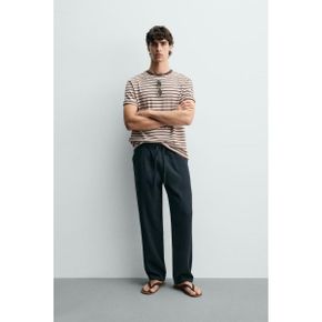 ZARA 자라 100% 라이오셀 릴렉스드 핏 트라우저스 바지 팬츠 블루 8574310400 8574310 1235749
