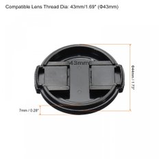 파티킬 43 DSLR 카메라 렌즈 캡 2개 사이드 핀칭 프로스트 렌스코프 COPE 극세사 클리닝