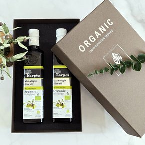 (가르페아)유기농 엑스트라 버진 냉압착 올리브유 500ml 2병 명절 선물세트